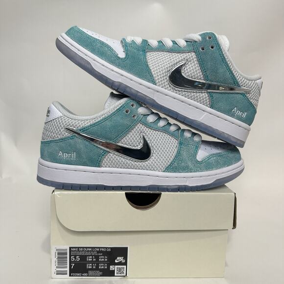 Nike SB Dunk Low Pro QS X April Skateboards “Tiffany” - Picture 1 of 7